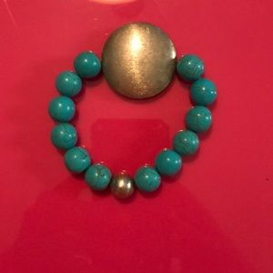 Turquoise and sterling silver bracelet